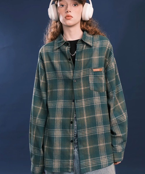 「WESTBOY」 長袖シャツ L グリーン メンズ_画像5