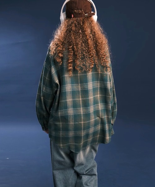 「WESTBOY」 長袖シャツ L グリーン メンズ_画像6