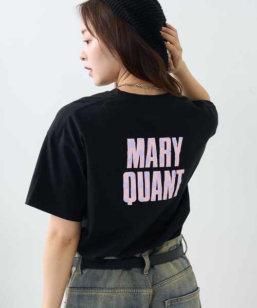 「PUBLUX」 半袖Tシャツ「MARY QUANTコラボ」 フリ- ネイビー レディース_画像9