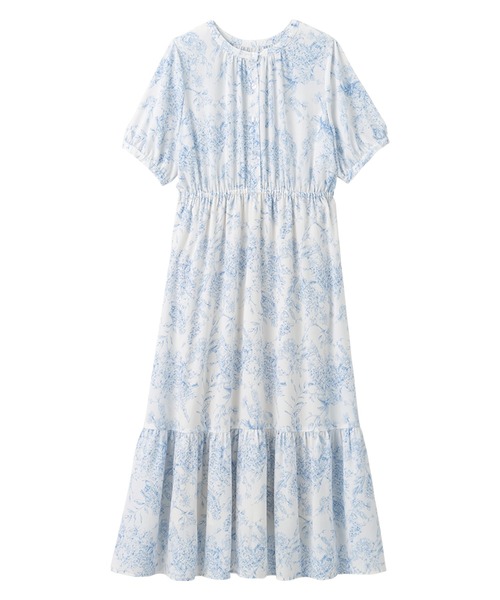 「alotta」 半袖ワンピース MEDIUM ブルー レディース_画像6