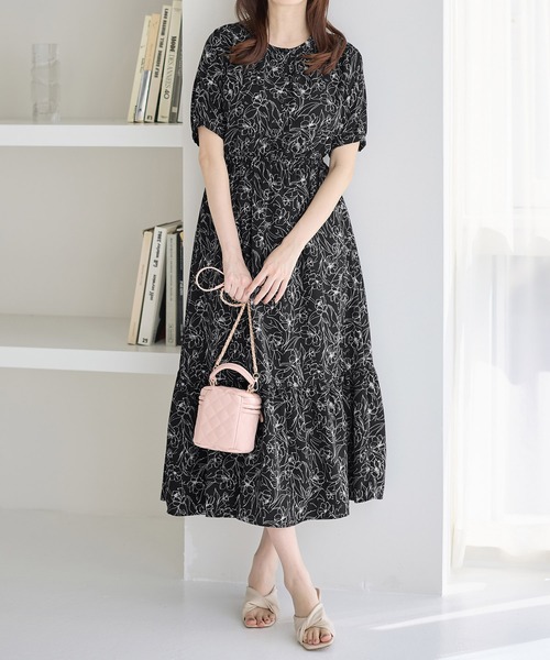「alotta」 半袖ワンピース MEDIUM ブルー レディース_画像8