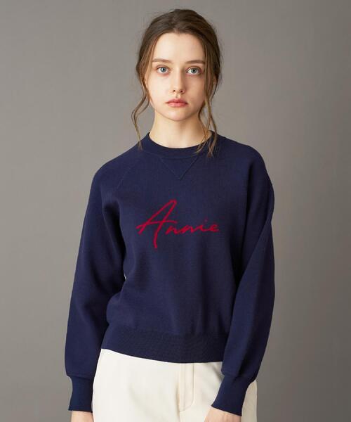 「DRESSTERIOR」 長袖ニット 40 ネイビー レディース_画像7