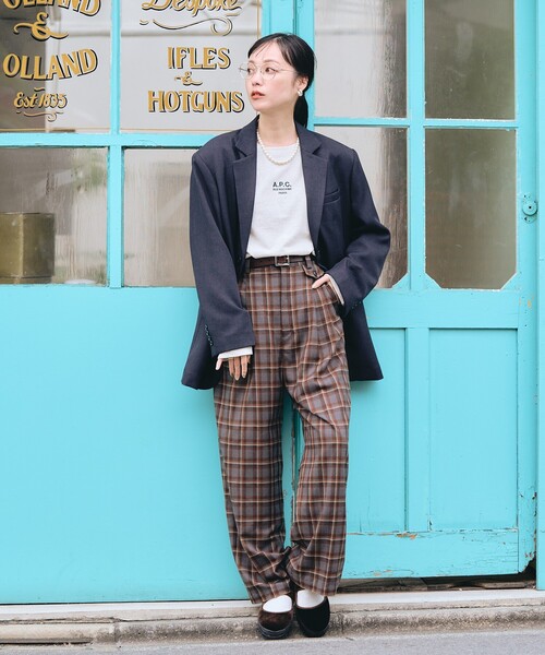 「FREAK'S STORE」 テーラードジャケット フリ- ブラウン レディースの画像