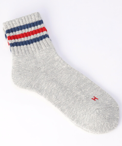 Healthknit（ヘルスニット） 靴下 別注 スラブ 3本ライン クォーター