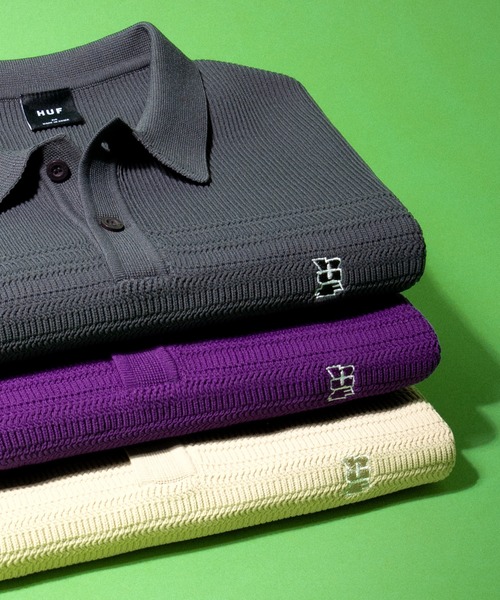 HUF（ハフ） ポロシャツ MEGABLAST KNIT POLO TOP メンズ レディース