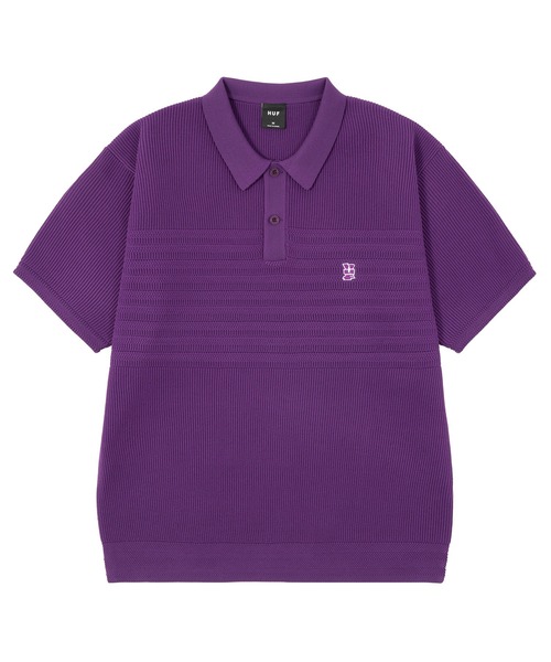 HUF（ハフ） ポロシャツ MEGABLAST KNIT POLO TOP メンズ レディース