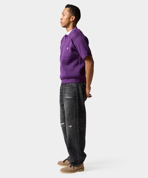 HUF（ハフ） ポロシャツ MEGABLAST KNIT POLO TOP メンズ レディース
