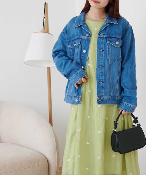 Discoat（ディスコート） デニムジャケット LARGE サックスブルー