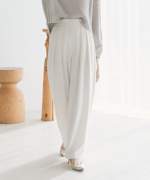 「La boutique BonBon」 スラックス TM チャコールグレー レディース