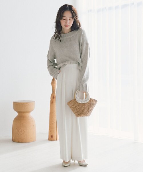「La boutique BonBon」 スラックス TM チャコールグレー レディース