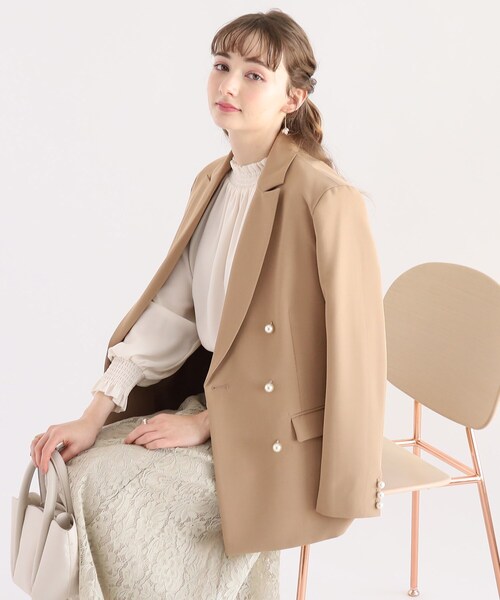 「couture brooch」 テーラードジャケット 42 ネイビー レディース_画像3
