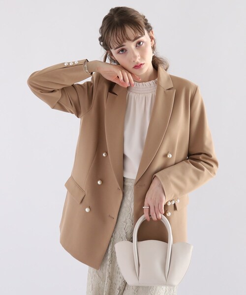「couture brooch」 テーラードジャケット 42 ネイビー レディース_画像9