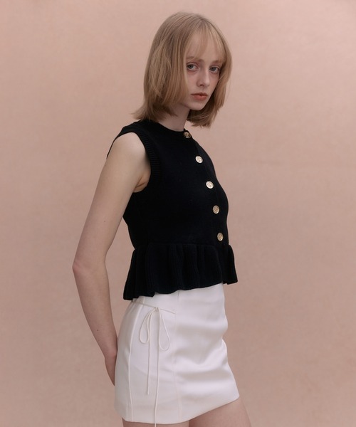 スカート SATIN RIBBON MINI SKIRTの画像