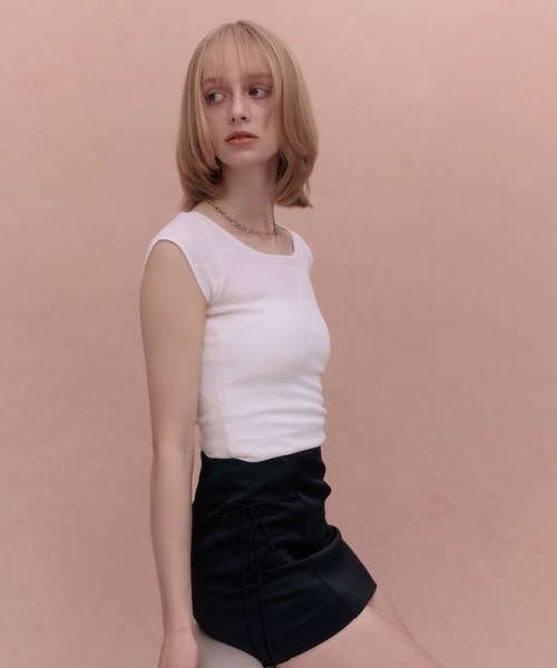 スカート SATIN RIBBON MINI SKIRTの画像