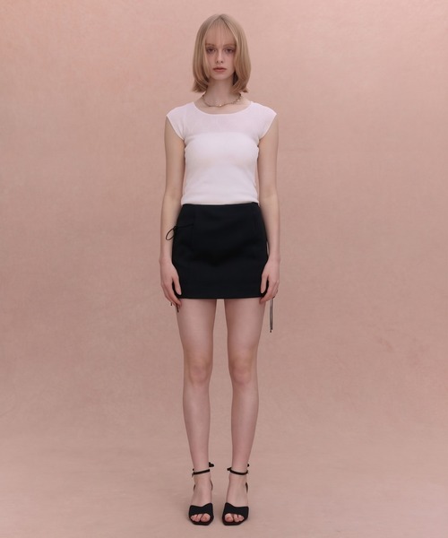 スカート SATIN RIBBON MINI SKIRTの画像
