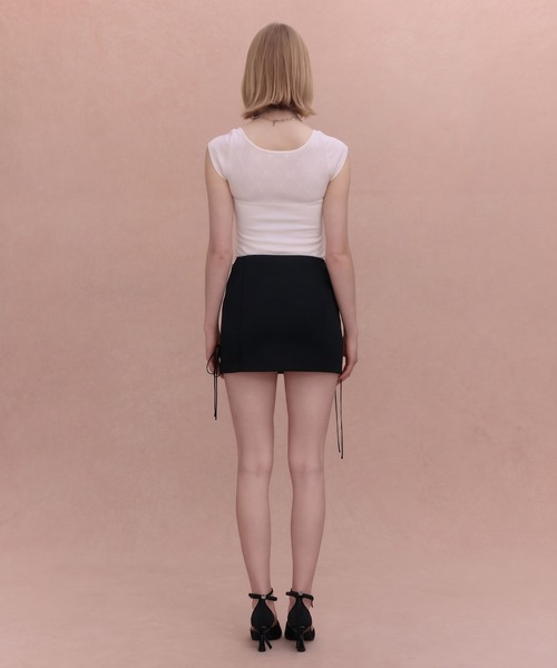 スカート SATIN RIBBON MINI SKIRTの画像