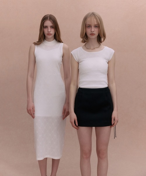 スカート SATIN RIBBON MINI SKIRTの画像