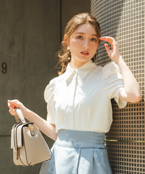 「NOELA」 半袖シャツ フリー ベージュ レディース_画像8