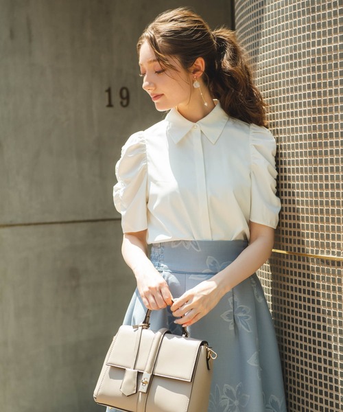 「NOELA」 半袖シャツ フリー ベージュ レディース_画像9