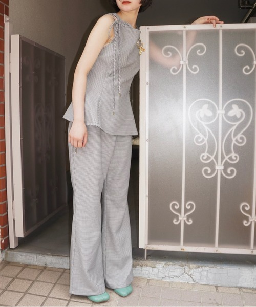 「musubore」 ブーツカットパンツ 0 ネイビー レディース_画像2