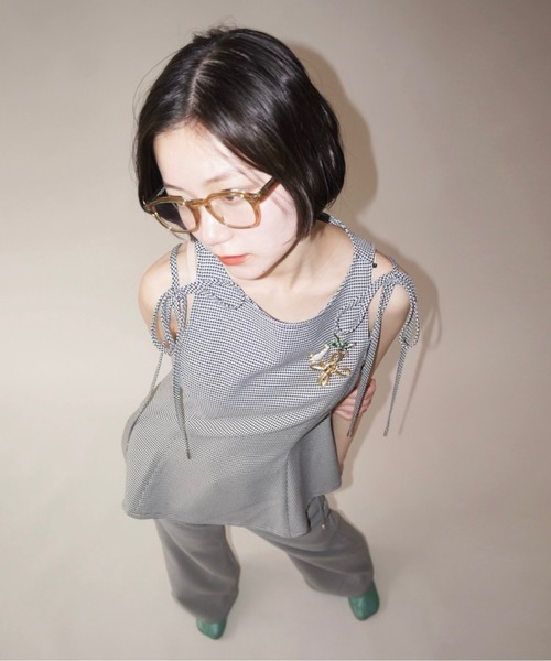 「musubore」 ブーツカットパンツ 0 ネイビー レディース_画像6