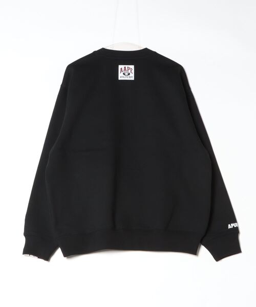 「AAPE BY A BATHING APE」 スウェットカットソー SMALL ブラック メンズ_画像2