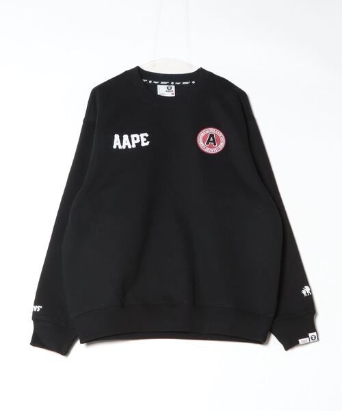 「AAPE BY A BATHING APE」 スウェットカットソー SMALL ブラック メンズ_画像9