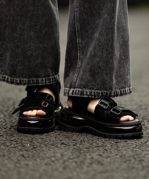 「CLEL」 サンダル X-LARGE ブラック メンズ_画像5