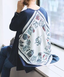 美品 ビアズリー マーケットチュニック スカーフ カットソー BEARDSLEY（ビアズリー） tシャツ アトリエスカーフカットソー