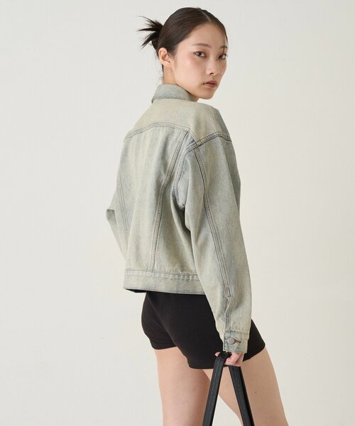 「WHO'S WHO gallery」 デニムジャケット MEDIUM サックスブルー レディース_画像5