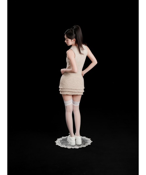 ANDWANG ワンピース Texture Frill Mini Dress : ZOZOTOWN Yahoo!店