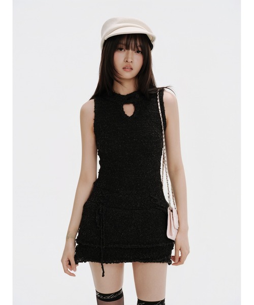 ANDWANG ワンピース Texture Frill Mini Dress : ZOZOTOWN Yahoo!店