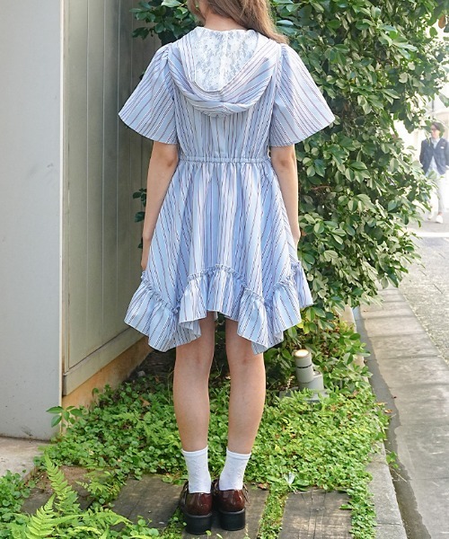 axes femme（アクシーズ ファム） シャツワンピース ストライプ柄