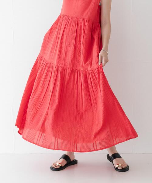 URBAN RESEARCH Sonny Label ワンピース コットンティアードサッカー