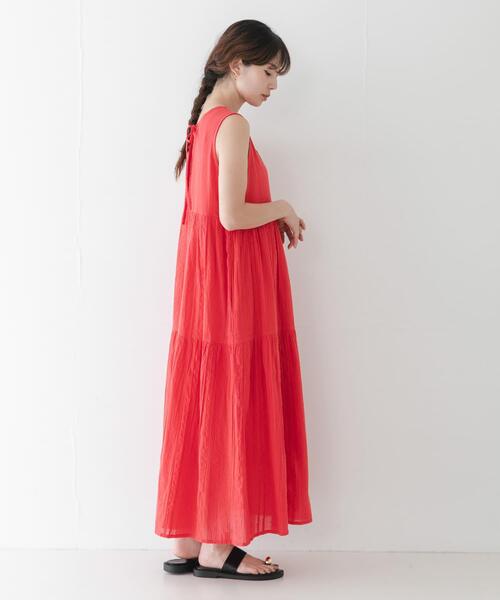 URBAN RESEARCH Sonny Label ワンピース コットンティアードサッカー