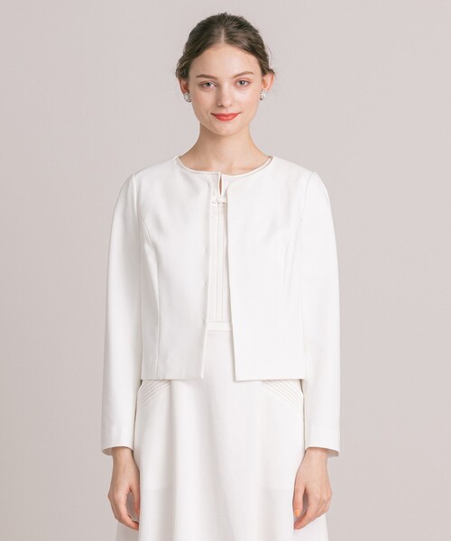 定価3万円越え TOCCA トッカ ジャケット 記載はXS ノーカラージャケット TOCCA（トッカ） レディース ジャケット ノーカラージャケット