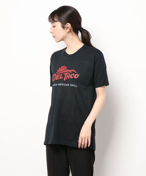 tシャツ 「Del Taco/デルタコ」BLACK LOGO T-SHIRT(UN) レディース