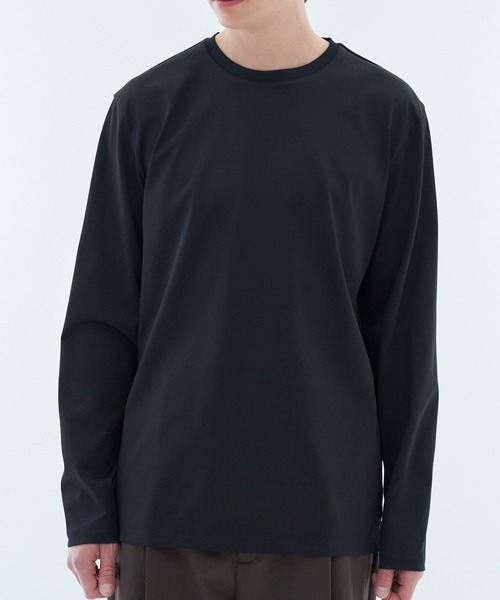 エストネーション【新品】メンズ　ネイビー　モックネックロングスリーブカットソー ESTNATION / モックネックロングスリーブカットソー<EVER KEEP