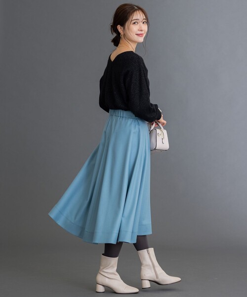 組曲（KUMIKYOKU） スカート 「WEB限定」ウールジョーゼット スカート