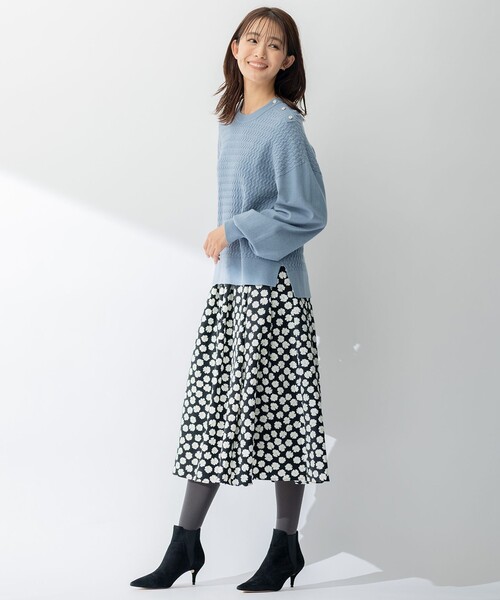 ニット セーター 「VERY WEB掲載」BOREROビジュー ニットプルオーバー レディース 組曲 ニット セーター 「VERY WEB掲載」BOREROビジュー ニット