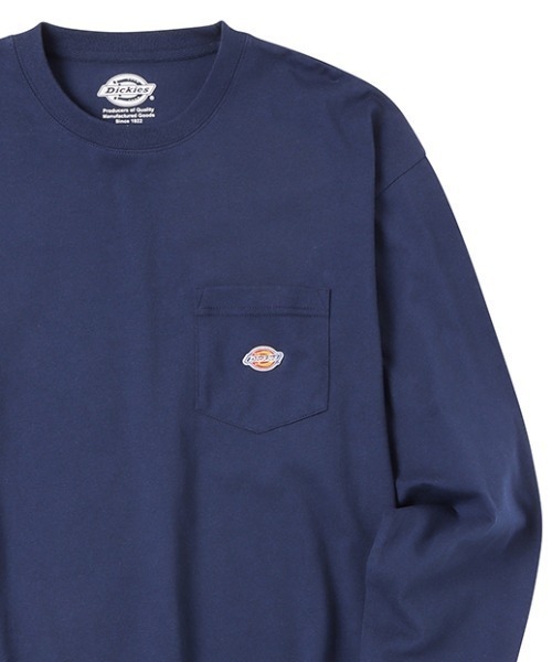 Dickies tシャツ ディッキーズ ポケット付きロゴワッペンロング