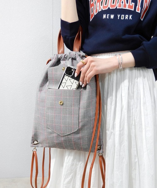 minia（ミニア） デイバック リュック フェイクレザーナップ