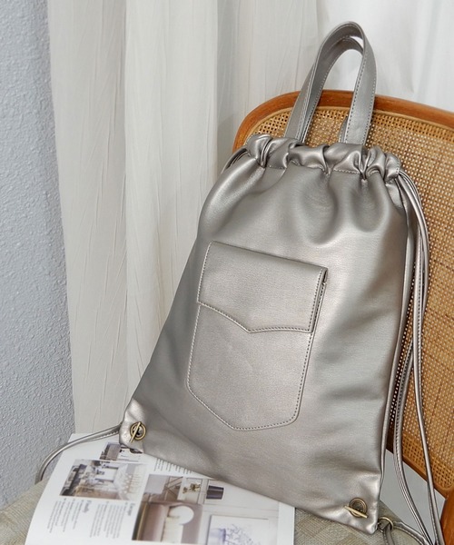 minia（ミニア） デイバック リュック フェイクレザーナップ