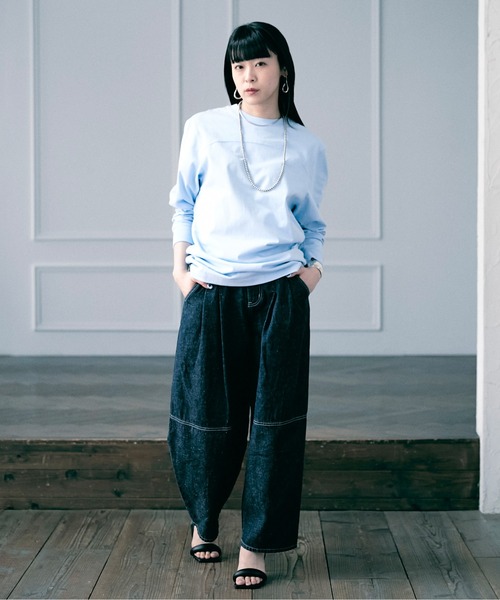 tシャツ 「Women's」Schott×RUMBLE RED/ショット×ランブルレッド/LS FOOTBALL T-SHIRT/フットボールTシャツ Schott N.Y.C tシャツ 「Women's」Schott×RUMBLE RED/ショット