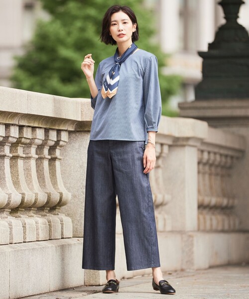 ジーンズ デニム デニムパンツ 「洗える」T/C DENIM セミワイド