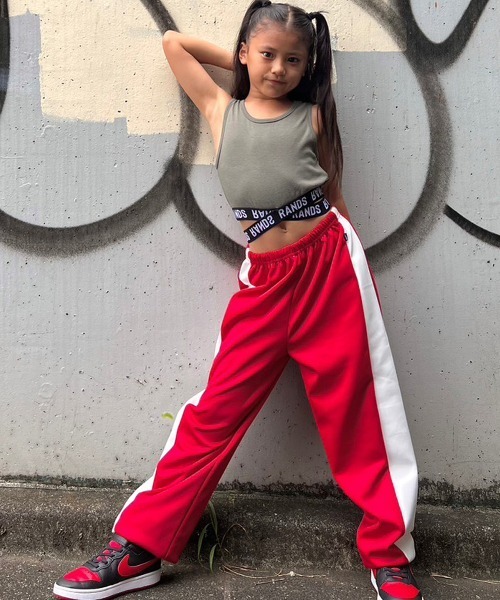 パンツ RAZ RandS/R ワイドパンツ パンツ 配色ジャージパンツ キッズ 子供服