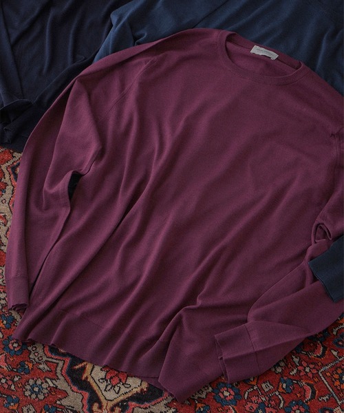 BEAMS F セーター ニット JOHN SMEDLEY / SCANLAN 30ゲージ