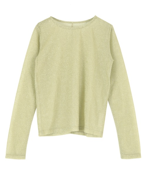 titivate tシャツ クルーネックラメシアートップス レディース