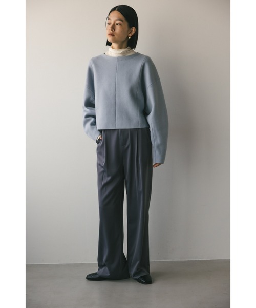 mint designs タックパンツ STYLEMIXER パンツ マットサテンタックパンツ レディース