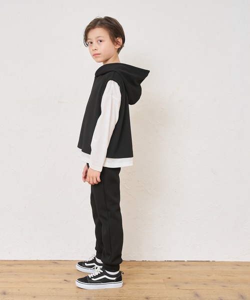 coca トレーナー 「WEB限定セール」キッズ レイヤード風フード